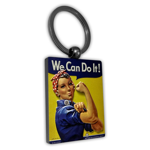 We Can Do It Metal Keychain