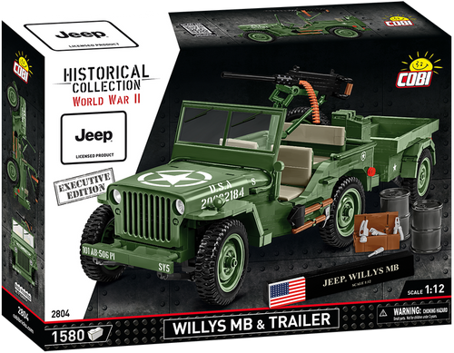Cobi Willys MB & Trailer Block Puzzle