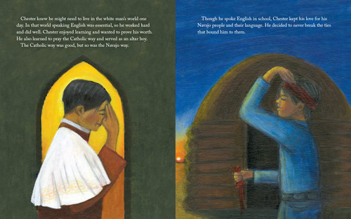 inside pages of Chester Nez and the Unbreakable Code by Joseph Bruchac