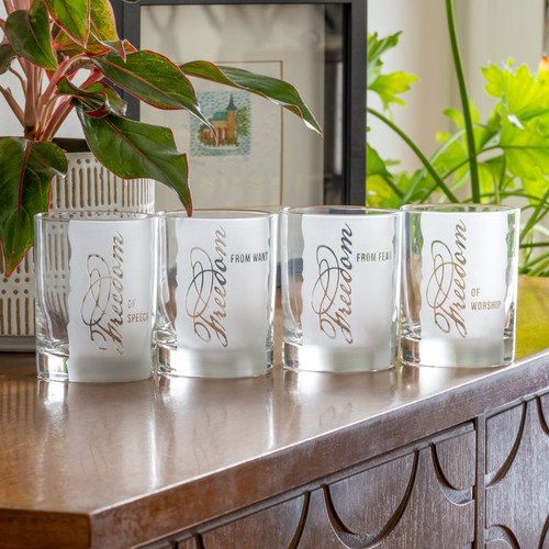 Four Freedoms Glass Set