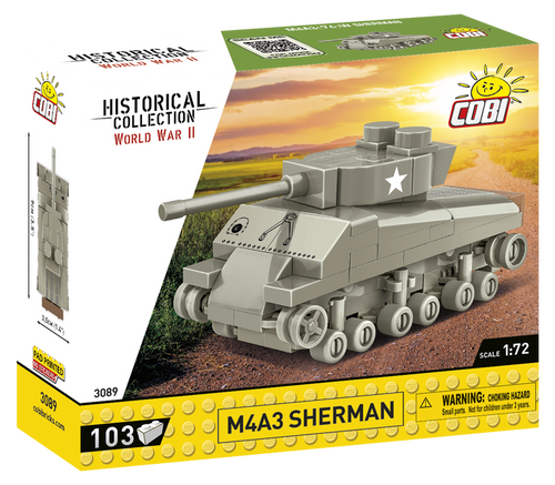 Mini M4A3 Sherman Tank Block Puzzle