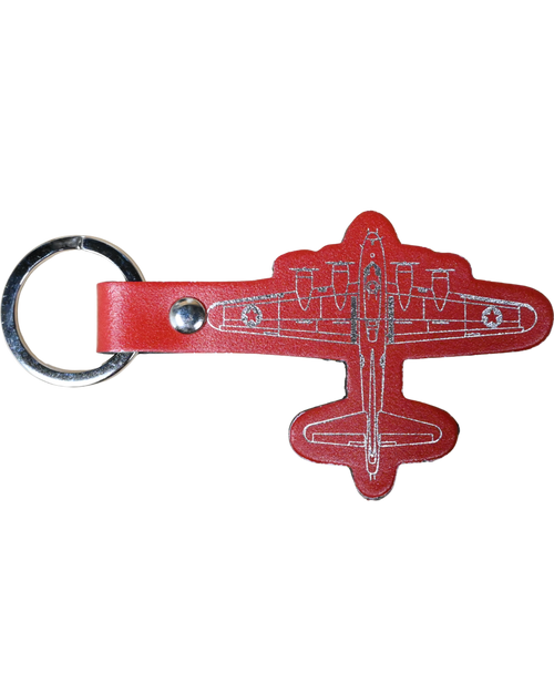 B-17 Red Leather Cut-out Keyfob