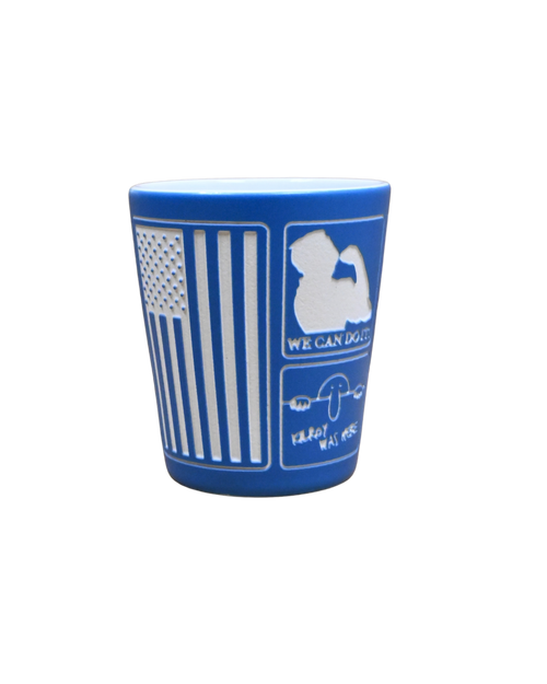 Iconic WWII Propaganda Ceramic Shot Glass