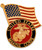 USMC Logo with US Flag Lapel Pin