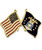 USA Flag and USAF Flag Lapel Pin