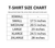 sizing chart for WWII warbird t-shirt