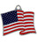 Wavy US Flag Key Ring