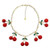 5 Cherry Charm Necklace