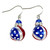 USA Waving Star Earrings