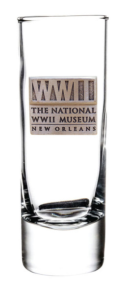 WWII Logo Clear Cordial Shot Glass