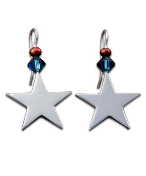 Mignon Faget Star Spangled Dangle Earrings