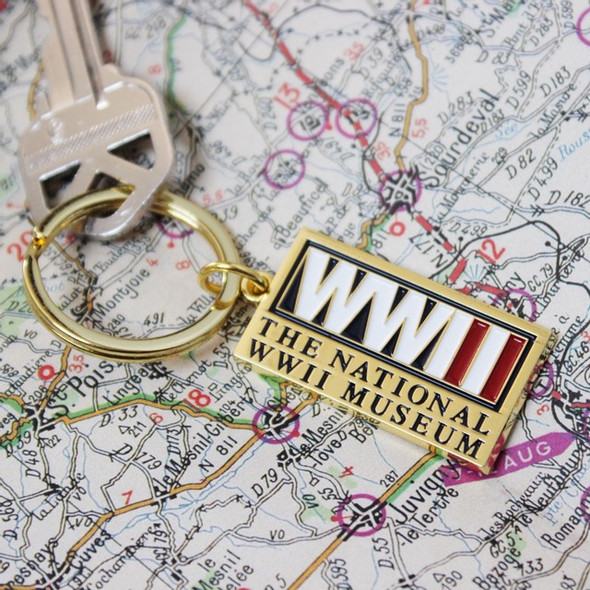 WWII Gold Logo Keychain