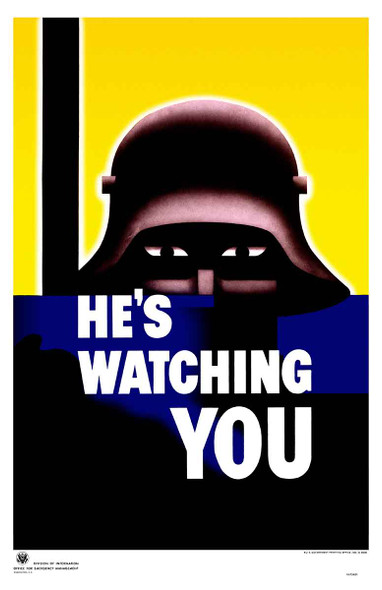 He's Watching You Mini Print