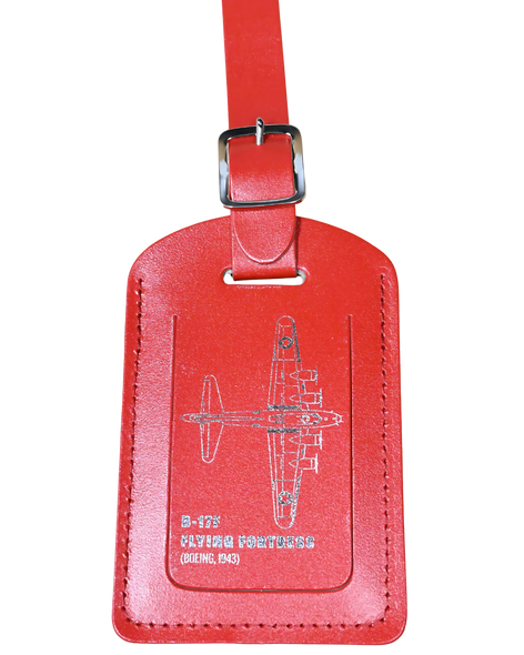 B-17 Logo Leather Luggage Tag
