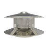 Campana con parachispas diámetro 125 mm con aislamiento de doble pared