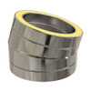 Codo 15 grados diámetro 125 mm aislado doble pared