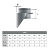 Soporte de pared diámetro 175 mm con aislamiento de doble pared