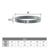 Banda de sujeción Ø 80 mm Aislamiento de doble pared para EW 130 mm y DW 80 mm