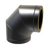 Codo 90 grados diámetro 125 mm con aislamiento de doble pared RAL9004