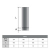 Tubo de estufa de 50 cm de diámetro de 200 mm de acero inoxidable de pared simple