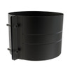 Banda de sujeción ancha de 150 mm de diámetro con aislamiento de doble pared RAL9004 para PS 200 mm y DP 150 mm