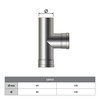Pieza en T 2x hembra 1x macho diámetro 80 mm Pieza en T 2x hembra 1x macho diámetro 80 mm