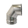 Codo fijo 90 grados diámetro 150 mm Pared simple acero inoxidable