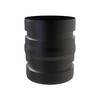 Conector macho-macho esmaltado negro mate diámetro 80 mm