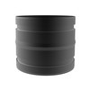 Conector macho-macho esmaltado negro mate diámetro 150 mm