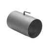 Tubo con válvula de 50 cm de diámetro 150 mm gris acero de pared gruesa