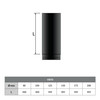 Tubo esmaltado negro mate 50 cm diámetro 100 mm