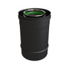 Tubo concéntrico 25 cm 80/125 mm negro