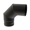 Esmalte negro mate codo 90 grados - diámetro 100 mm