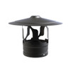 Visera de lluvia esmaltada en negro mate de 125 mm de diámetro
