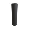Tubo de estufa 25 cm diámetro 150 mm acero inoxidable de pared simple negro