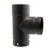 Te esmaltado negro mate 90 grados diámetro macho 125 mm