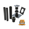 Conjunto de veranda de techo plano premium con placa de techo de aluminio 0 grados tamaño interior 150 mm negro