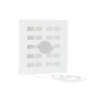 Rejilla corredera ALU con malla 160 x 160 mm blanca