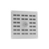 Rejilla corredera ALU con malla 200 x 200 mm blanca