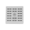 Rejilla corredera ALU con malla 200 x 200 mm blanca