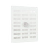 Rejilla corredera ALU con malla 250 x 200 mm blanca