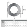 Tapacubos de 7,5 cm para SP 225 mm y DP 175 mm negro mate