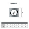 Soporte de suelo para PS 250 mm y DP 200 mm