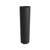 Tubo de estufa 25 cm diámetro 125 mm acero inoxidable de pared simple negro