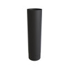 Tubo de estufa 25 cm diámetro 100 mm acero inoxidable de pared simple negro