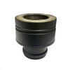 Adaptador plano Hembra de Simple Pared 80 a Doble Pared Ø 100/150 mm, con Junta de Silicona, Negro Mate