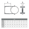 Soporte de pared orientable 80-180 mm para PS 130 mm y DP 80 mm negro