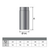Tubo de 75 cm de diámetro de 130 mm de acero de pared gruesa negro