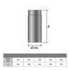 Tubo de 75 cm de diámetro de 150 mm de acero de pared gruesa negro