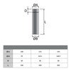 Conexión tubo estufa 50 cm Ø 200 mm SP acero inoxidable